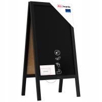 Potykacz reklamowy kredowy CZARNA rama 100x50m stojak