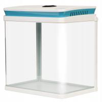 AKWARIUM 14L BIAŁE Z LED FILTREM CICHE NOWOCZESNE DLA DZIECI I BIURA