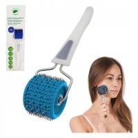 LYAPKO РОЛИКОВЫЙ МАССАЖЕР ДЛЯ ЛИЦА С ИГЛАМИ АППЛИКАТОР С НЕСКОЛЬКИМИ ИГЛАМИ 3,5 ММ СИНИЙ