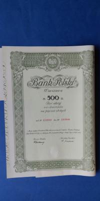 Польский банк, акция на 500 зл