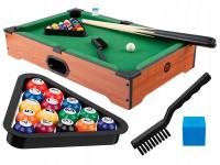 MINI BILARD dla dzieci STÓŁ DO GRY BILARDOWY DREWNIANY kije kule