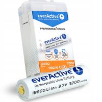 EverActive akumulator 18650 3200mAh micro USB 3,7V Li-ion BOX