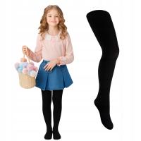 Rajstopy Dla Dziewczynki 152 158 Czarne Bawełniane Komfortowe rajtuzy