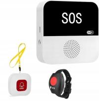 Przycisk Alarmowy Odbiornik Opaska SOS Dla Seniora Wi-Fi 2,4 GHz Aplikacja