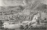 WLEŃ (pow. Lwówek Śląski). Panorama miasta i ruiny zamku -1844
