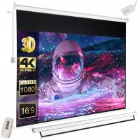 Электрический проекционный экран 120 дюймов для проектора с пультом дистанционного управления