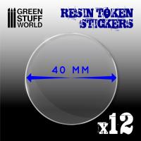 Resin Token Stickers 40mm 12 szt.