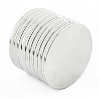 Неодимовый цилиндрический Магнит 25x1 N38 полный комплект 10 шт.