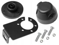 Gniazdo przyczepy 7 PIN stalowe z uszczelką i śrubami