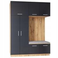 Гардеробная правый Креонт 1 дуб Вотан / черный