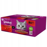 WHISKAS MOKRA KARMA DLA KOTA WOŁOWINA KURCZAK JAGNIĘCINA DRÓB SOS 80 x 85g