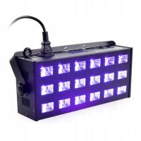 REFLEKTOR OŚWIETLACZ ULTRAFIOLET LIGHT4ME LED UV 18x3W + STROBOSKOP DMX