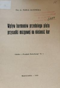 Wpływ hormonów przedniego płata przysadki mózgowej na nieśność kur