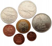 COOK ISLANDS ZESTAW 7 MONET 1 CENT - DOLLAR 2010 ZWIERZĘTA ŻAGLOWIEC UNC