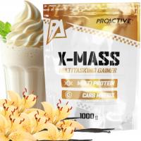 Порошок углеводов протеина гейнера для массы ванили PROACTIVE X-Mass 1kg