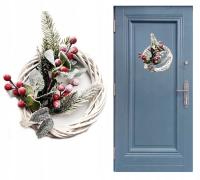 WIENIEC ŚWIĄTECZNY WIANEK NA DRZWI STROIK WIKLINOWY OŚNIEŻONY