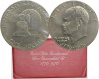 1.db.ZEST., USA, MONETY 1976 S SZT.3 200 L.USA Ag