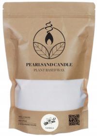 WOSK SYPANY DO ŚWIEC Piaskowy Zapach Wnilia 400g Knoty Biały 100% Stearyna