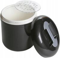 Tom Fox 4883 wiaderko na lód 4 l czarne eleganckie akcesorium barowe