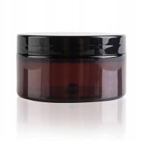 ПЭТ коричневый 150 мл баночка с крышкой черный PP 5шт