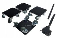 SOLIDNY ZESTAW DO TRANSPORTU MEBLI 4 PLATFORMY ROLKI PODKŁADKI 300KG