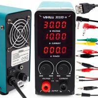2× Zasilacz Laboratoryjny Regulowany YIHUA 3010D III 30V 10A Przewody 60 cm
