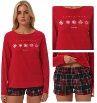 Henderson piżama damska bawełna czerwony