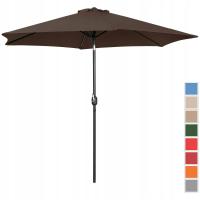 Садовый зонт 3 м регулируемый запираемый коричневый