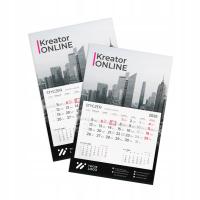 Kalendarz 2026 reklamowy jednodzielny z nadrukiem firmowy na prezent
