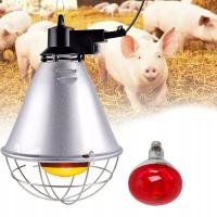 ZESTAW KWOKA LAMPA GRZEWCZA E27 PROMIENNIK max 250W