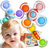 3X непоседа SPINNER с присоской ванна игрушка сенсорный антистресс