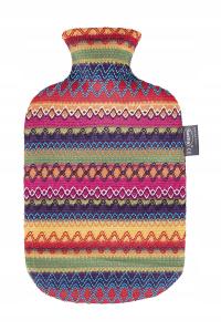 Fashy Termofor gumowy duży 2l w sweterku pokrowcu ogrzewacz na wodę