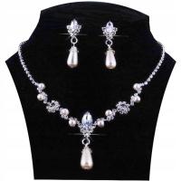 Комплект ювелирных изделий ожерелье ожерелье серьги жемчуг