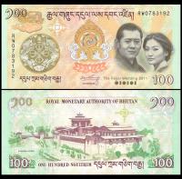 Bhutan 100 Ngultrum 2011 P-35 UNC Okol. Папка