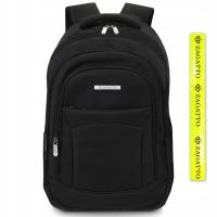 Мужской рабочий рюкзак для ноутбука, школьный молодежный вместительный черный ZAGATTO