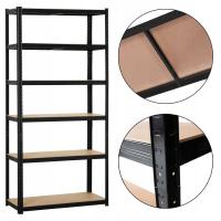 3в1 металлический стеллаж для хранения 220x110x50cm 1050kg черный