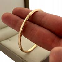 ZŁOTA BRANSOLETKA SZTYWNA KLASYCZNA DLA NIEJ 18K STAL CHIRURGICZNA + GRATIS