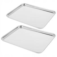 PATELNIA STALOWA NIERDZEWNA TACA DO SERWOWANIA TALERZ NA ŻYWNOŚĆ BANKIETOWA