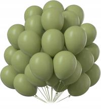 Balony Pastelowe Szaro-Zielone 30 cm 10 szt.