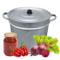 Оцинкованный стальной котел 44 см крышка ситечко горшок Гар цинк сильный 50л