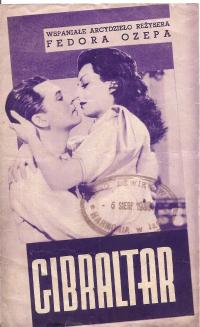 GIBRALTAR -film -program kinowy -rok 1939 -sierpień