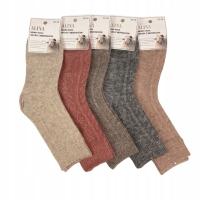 5x Skarpety damskie PREMIUM wełna KASZMIROWE