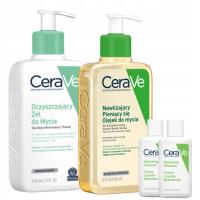 CeraVe набор увлажняющее масло пенящийся 236 мл Очищающий гель 236 мл