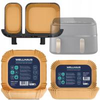 100x бумажный картридж для фритюрницы с двойной корзиной WELLHAUS AIRFRYER