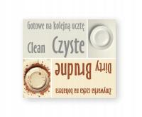 Tabliczka PCV magnetyczna na zmywarkę CZYSTE BRUDNE