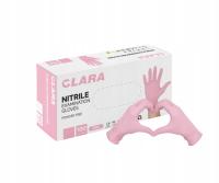 Clara rękawiczki nitrylowe różowe rękawice bezpudrowe Pink - 100 szt.