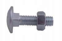 ŚRUBY ŚRUBA ZAMKOWA OCYNKOWANA M6x25 DIN 603 + NAKRĘTKA M6 100 kpl