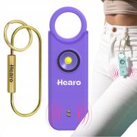 2в1 HEARO злотый брелок личной тревоги для женщин детей старшего возраста (фиолетовый)