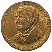 28028. Thomas Edison, 1929r. - token/żeton (5,38g/25mm)