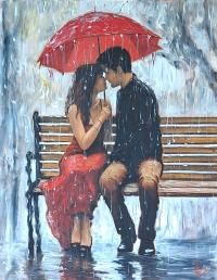 Obraz olejny ,, Zaświergoleni ''- autorski - JURIJ POZHYDAIEV - 40 x 50